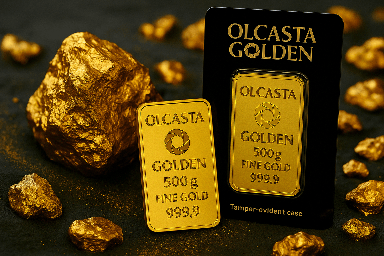 Refined gold bars from OLCASTA GOLDEN